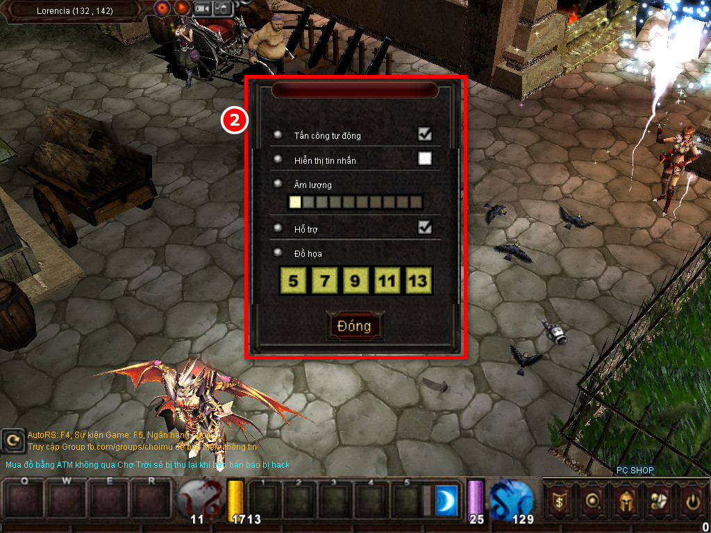 Chức năng chính của Game MU Thiên Long